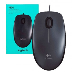 Logitech M90 Óptico/USB - Mouse Negro
