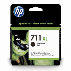 HP 711 (CZ133A) XL Negro - Cartucho de Tinta