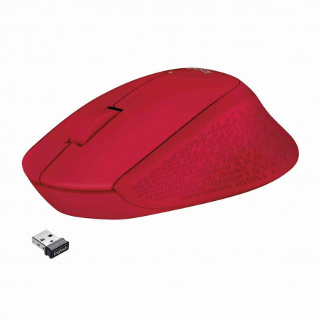 Logitech M280 Óptico/Wireless - Mouse Rojo