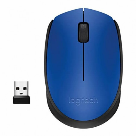 Logitech M170 Óptico/Wireless - Mouse Azul