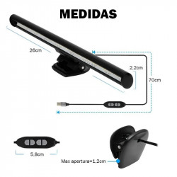 Lámpara LED USB para Notebook o PC - Brillo y Luz Regulable