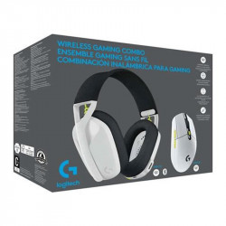 Auricular + Mouse Logitech Wireless Gaming Blanco