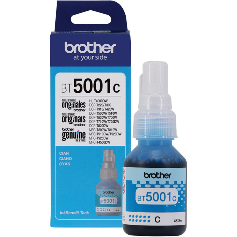 Tinta Brother BT5001C - Cian